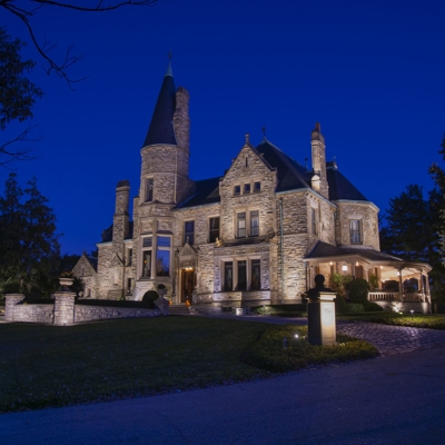 This large stone house outside of Cincinnati, Ohio added security around the home with professional  Photo